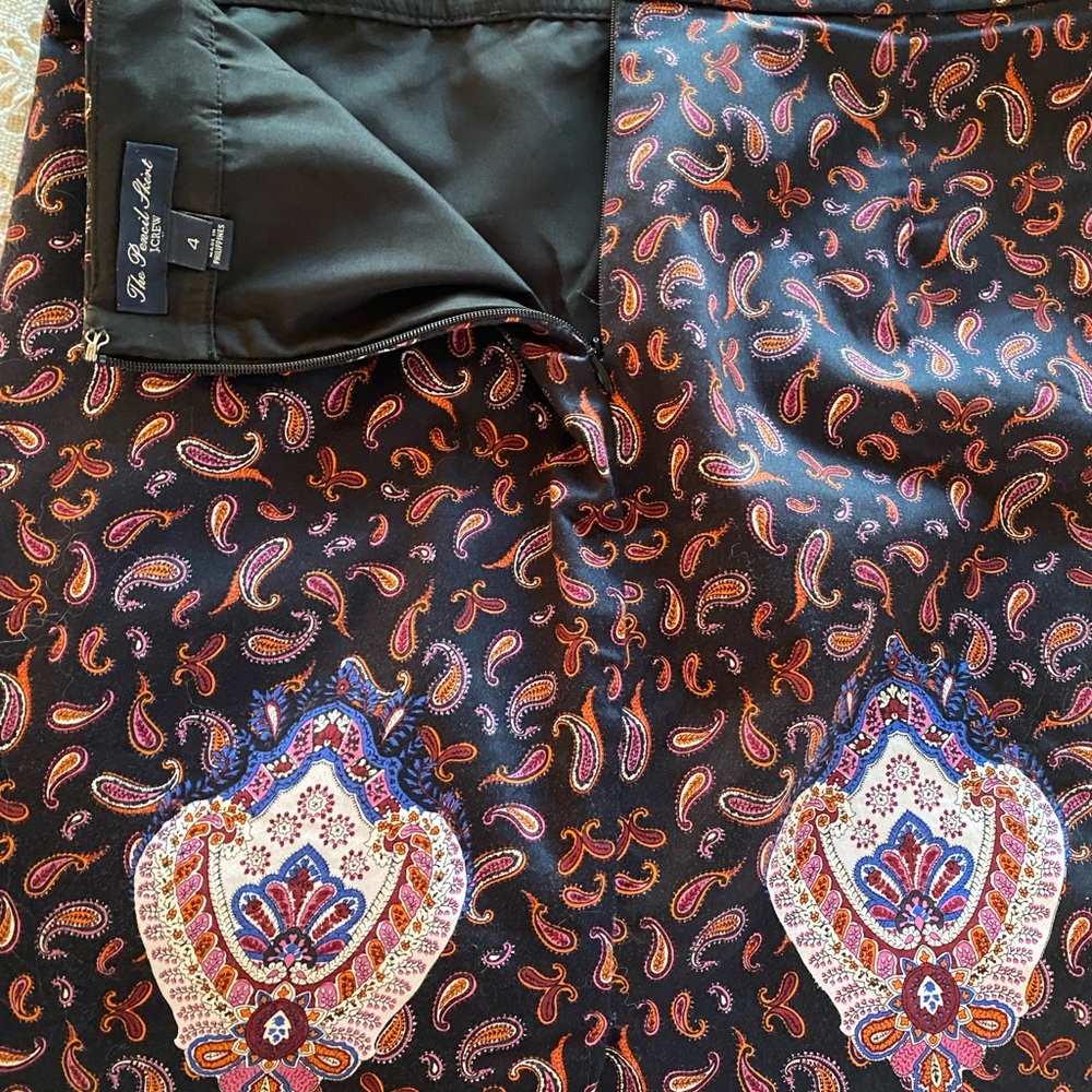 J Crew Paisley Patterned Skirt